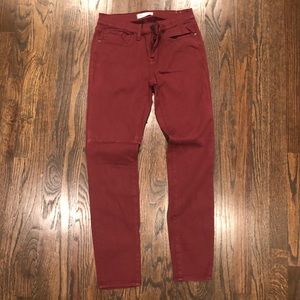 Madewell Cranberry/Maroon Skinny Skinny Jean